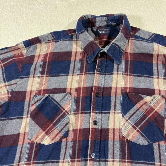 Vintage Andover Trail Shirt Flannel Mens 2XL Big Man Button Up Plaid - Picture 4 of 8